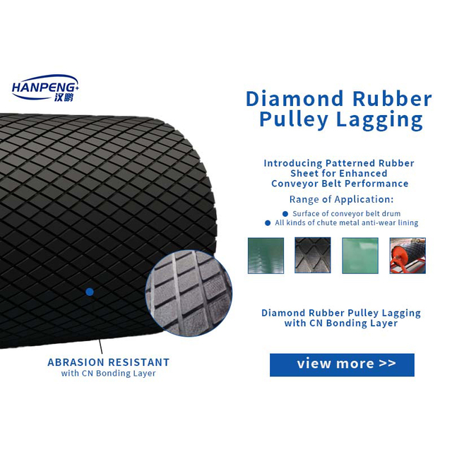 Diamond Rubber Pulley Lagging with CN bonding layer